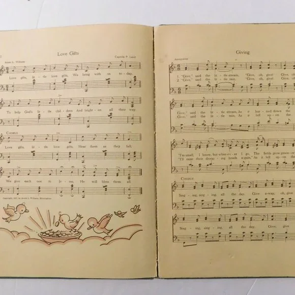 Missionary Melodies Song Book 1950 Vintage Children Sunbeams Broadman Press HB - Picture 10 of 10
